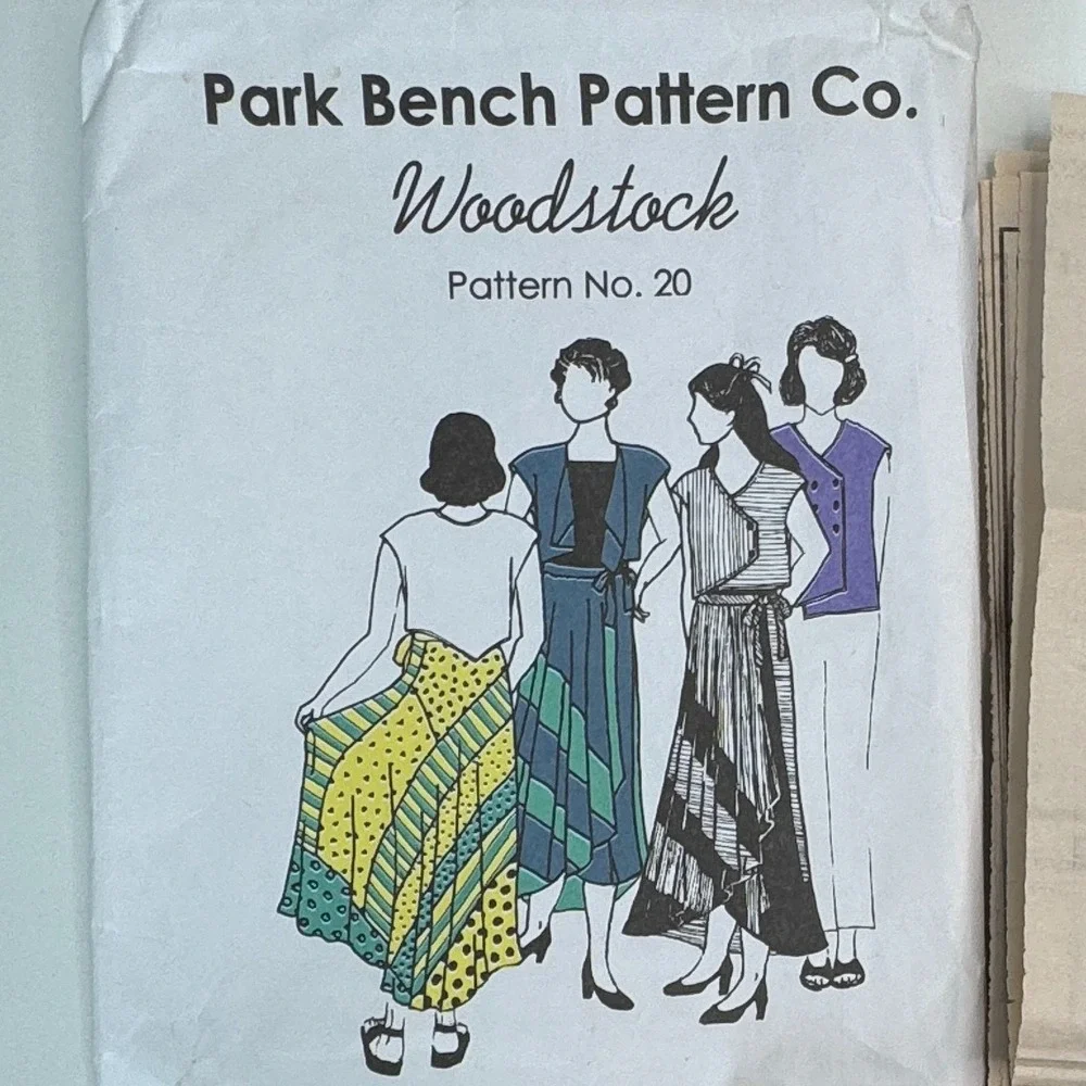 PARK BENCH Sewing Pattern No. 20 Woodstock Patchwork Skirt Vest Adjustable OS - Picture 1 of 8